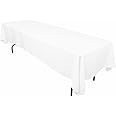 LinenTablecloth 60 x 126-Inch Rectangular Polyester Tablecloth White ...
