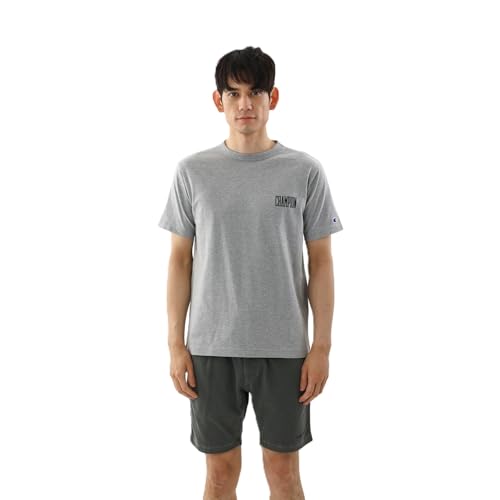 Tシャツ 半袖 丸首 綿100％ グラフィックロゴプリント ショートスリーブTシャツ C8-X319-071-XL