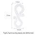 Meetory 100 PCS Christmas Mini Gutter Hang Hooks Weatherproof Plastic S Clip Hooks for Xmas Decoration Outside String Lights