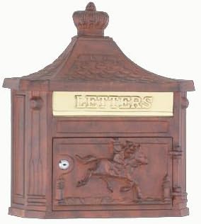 Provincial Aluminum Wallmount Mailbox in Bricktone Finish by Amco Mailboxes