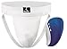 MUELLER Sports Medicine Youth Boy's Athletic Supporter with Flex Shield Cup, Kids Jockstrap for Sports, White Underwear/Blue Cup, Large