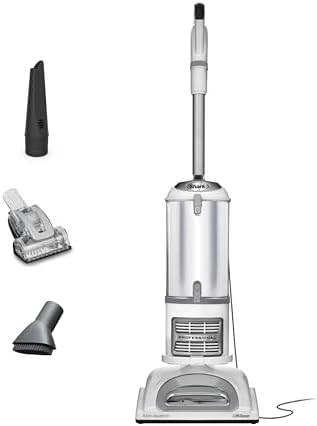 Shark | Upright Vacuum Cleaner | Navigator Lift-Away | Swivel Steering | HEPA Filter | Vacuum for Pet Hair | Crevice Tool & Dusting Brush Included | For Carpets & Hard Floors | White/Silver | NV356E