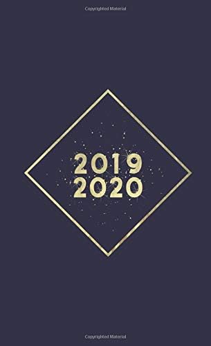 2019-2020: Two Year Monthly Pocket Planner | Mini 4 x 6.5” | Blue + Gold Glitter (24 Month Calendar) (Volume 7) Paperback – September 17, 2018