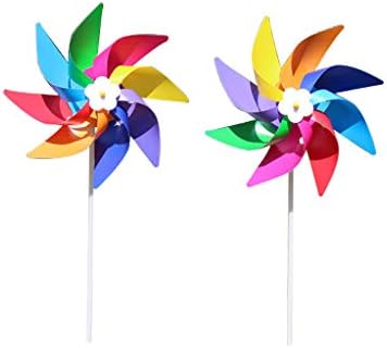 LIskybird Plastic Colorful Windmill Wind Spinner Kids Toy Lawn Garden Yard Party Decor Outdoor Handmade