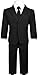 Black n Bianco Boys Suit with Tie for Toddlers and Infants. (X-Large 18-24 Months, Black)