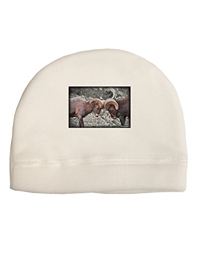 TooLoud CO Bighorn Head Butt Desaturated Child Fleece Beanie Cap Hat