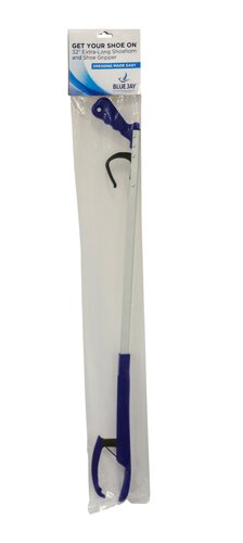 Blue Jay 'Get Your Shoe On' Shoehorn - Extra Long, 32 in., Light Blue, Shoe Wearing Stick with Gripper for No Excessive Bending. Shoe Accessories