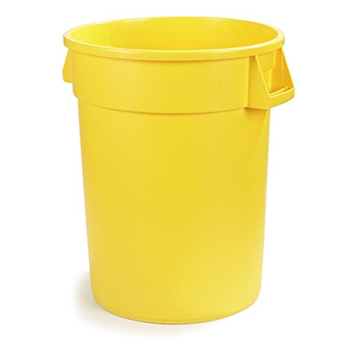UltraSource Commercial Waste Container, 32 gal, Yellow