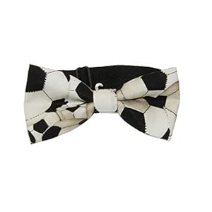 Men’s Dirty Soccer Ball Pre-Tied Cotton Bow Tie On Adjustable Twill Strap