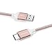 USB Type C Cable, Nekteck Nylon Braided USB-C to USB Type A Male Data & Charging Cord 56k ohm resistor 3.3ft for for Macbook 12 Inch, Galaxy S8/ S8 Plus/ LG G5/G6, Google Pixel/ Pixel XL More, Pink