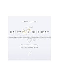 Katie Loxton A Little Happy Birthday Silver Women's Stretch Adjustable Charm Bangle Bracelet
