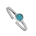 KEZEF High Polished Sterling Silver Reconsitituted Turquoise Round Cabachon Toe Ring