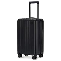 GoPenguin Luggage, Carry On Luggage with Spinner Wheels, Hardshell Suitcase for Travel with Built in TSA Lock Black