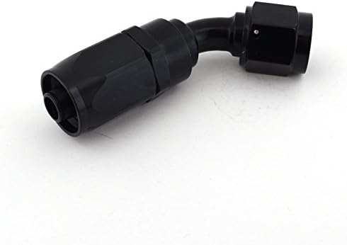 Kraken Automotive - Black 6AN 45 Degree Aluminum Swivel Hose End Fitting for Fuel, Oil, Coolant and Air