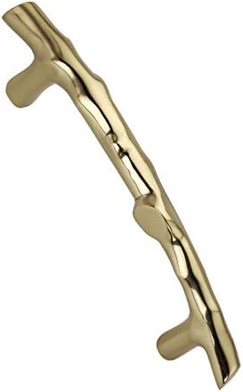 Infinity Decor Vintage Bamboo Pull 10" 250mm Polished Brass Cabinet Wardrobe Door Handle