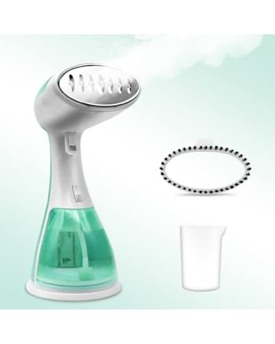 Summala - Plancha de Vapor para Ropa Vertical, Vaporizador Portátil, Plancha de Viaje de Calentamiento Rápidocon Tanque de Agua de 300 ML, Ideal para Vacaciones En El Hogar Y Viajes de Negocios（Verde)