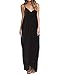 ZANZEA Women's Summer Plus Size V Neck Sleeveless Long Boho Maxi Dress with Pockets 406389-Black 18