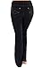 PajamaJeans Women's Petite Bootcut Stretch Knit Denim Jeans, Black, XLG (16-18)