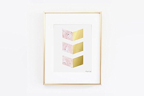 Geometric Art Print, Triangle Chevrons Gold and Pink Marble, Nursery Wall Art, Office Art, Geometric Minimalist Art Print, Bedroom Home Office Wall Decor