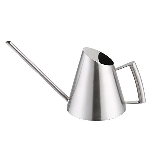 GLOGLOW 400ml Stainless Steel Watering Can Bonsai Watering Pot with Long Spout Modern Style for Gardens Plants Indoor and Outdoor