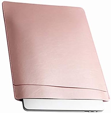14-15.4 Inch Lightweight Leather Laptop Sleeve Case - ABRONDA Handbag Sleeve Cover Compatible 14-15.4 Inch MacBook Pro A1286 A1398 A1707 A1990 ThinkPad T-Series|X1 Carbon SurfaceBook- Rose Gold