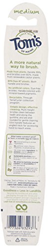Tom's of Maine Naturally Clean Toothbrush, Medium, Pack of 6