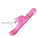 Tirain Female Vibrator Masturbation Massager 30-Frequency Butterfly G-Spot Dual Vibrating Wand Stick (Pink)