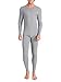 David Archy Men’s Ultra Soft Warm Stretchy Cotton Fleece Lined Base Layer Top & Bottom Thermal Set Long John with Flythumb 2