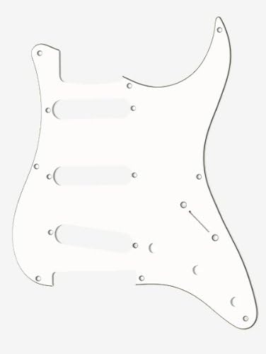 MIJ Pickguard for Stratocaster '57 White 3Ply fa-pg-st57-w3