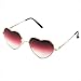 SODIAL(R) Gradient Sunglasses Gradient Colored Sunglasses Cute Heart-Shaped Glasses£¨Color: Red£