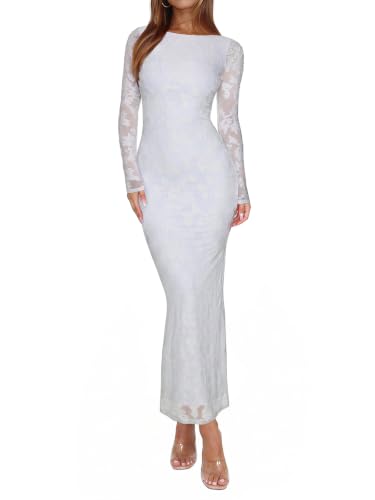 REORIA Women's Fall Wedding Guest Dress Cocoa White Flower Medium at Amazon