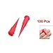SODIAL(R) Plastic Tapered Pinhead Glue Dispenser Needle, 25 Gauge, 0.26mm Opening Size, Red (Pack of 100)