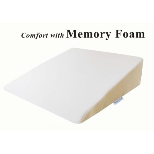 InteVision Foam Wedge Bed Pillow (26' x 25' x 7.5') with High Quality, Removable Cover image