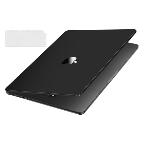 MOSISO Kompatibel mit MacBook Pro 16 Zoll Hülle M5 M4 M3 M2 M1 2026-2021, [Farbabgestimmt auf Laptop], Anti-Fingerabdruck Hartschale&Tastaturschutz A3429 A3428 A3403 A3186/2991/2780, Schwarz Klar