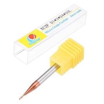 Generic Size:1.0Mm 2 Flutes Tungsten Carbide End Mill Cutter Hrc55 Altin Coating Cnc End Mill Tool