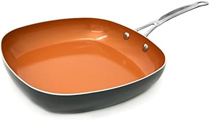 As Seen on TV Nonstick Copper Frying Pan Square 2" deep 9.5"x9.5"