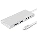ALNbes USB C Hub, Aluminum USB C Adapter with HDMI Port, USB Type C Charging Port, 2 USB 3.0 Ports, SD & Micro SD Card Reader for MacBook Pro 2015/2016/2017, Chromebook and More Type C