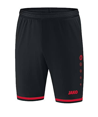 JAKO Pantalones Deportivos Striker 2.0 para niños, Color Negro y Rojo