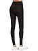 SweatyRocks Women's Faux Leather Inserted Leggings Outfit Yoga Tights Black L