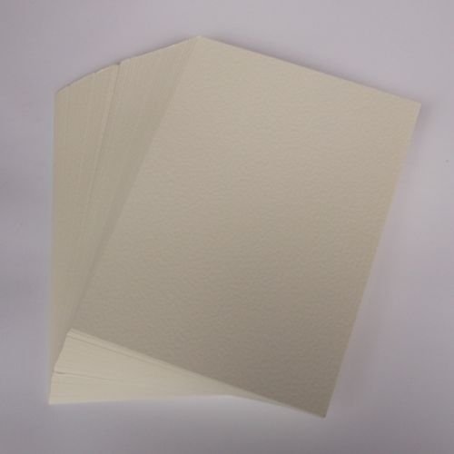 Stella Crafts A4 Hammered Ivory Card Stock x 50 Sheets, 260gsm (297mm x 210mm)