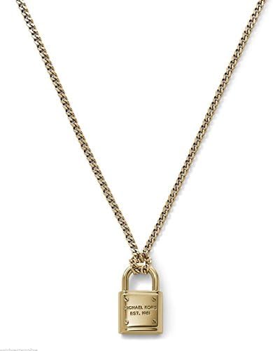 Michael Kors Collection Women's Padlock Necklace Gold