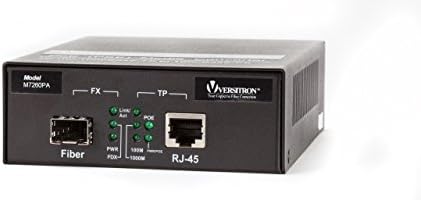 VERSITRON 10/100/1000BaseT - 1000Base-X "Triple Duty" Ethernet to Fiber Media Converter with POE (PSE)