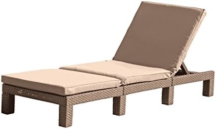 Transcontinental Group Daytona Sun lounger with Cushion, Cappuccino