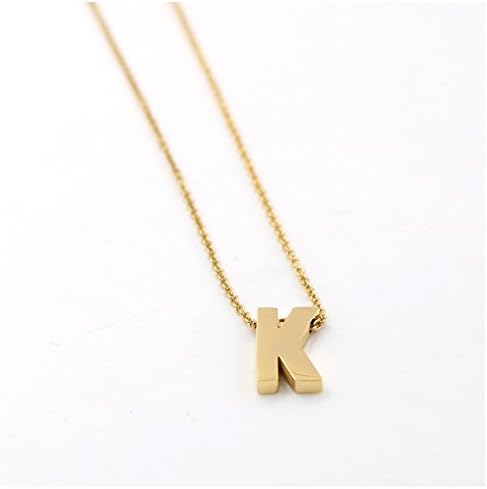 MOCAL Fashion A-Z Letter Pendant Necklace Gold Color Choker Jewelry for Women