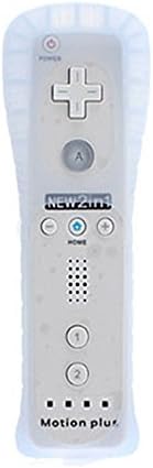 Eeoo New Remote and Nunchuck Controller Built-in Motion Plus Sensor For Wii Game WHITE