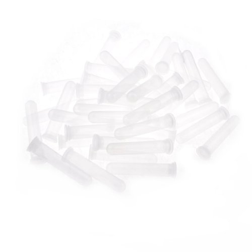 DealMux Clear White Plastic 20ml Capacity Centrifuge Tubes + Caps 50 pcs