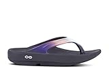 OOFOS - Women's OOlala - Post Exercise Active Sport Recovery Thong Sandal - Black/Calypso - W8