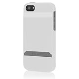 Incipio STASHBACK Case for iPhone 5S - Retail Packaging - White/Gray