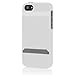 Incipio STASHBACK Case for iPhone 5S - Retail Packaging - White/Gray