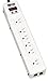 Tripp Lite 6 Right Angle Outlet Surge Protector Power Strip, 15ft Long Cord, Tel/Modem Protection, Metal, RJ11, $75,000 Insurance (TLM626TEL15)